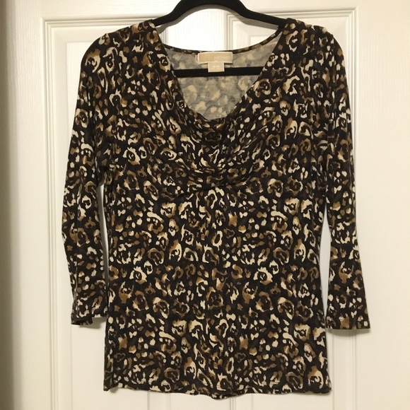 MICHAEL KORES 3/4 length sleeves blouse (leopard) - Picture 1 of 4